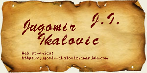 Jugomir Ikalović vizit kartica